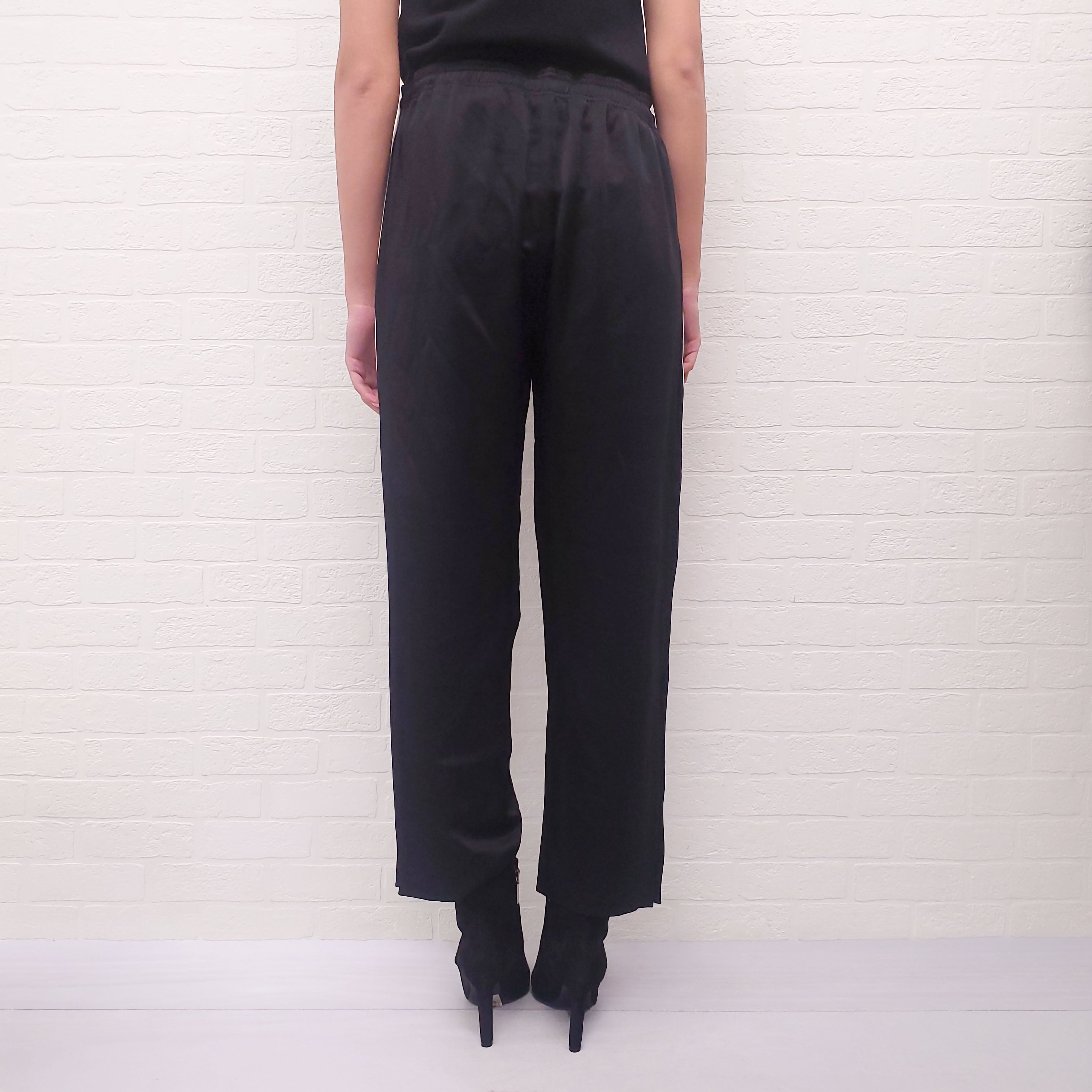 SAINT LAURENT EMBROIDERED LOGO STRIPED TRACK PANTS - SIZE 50