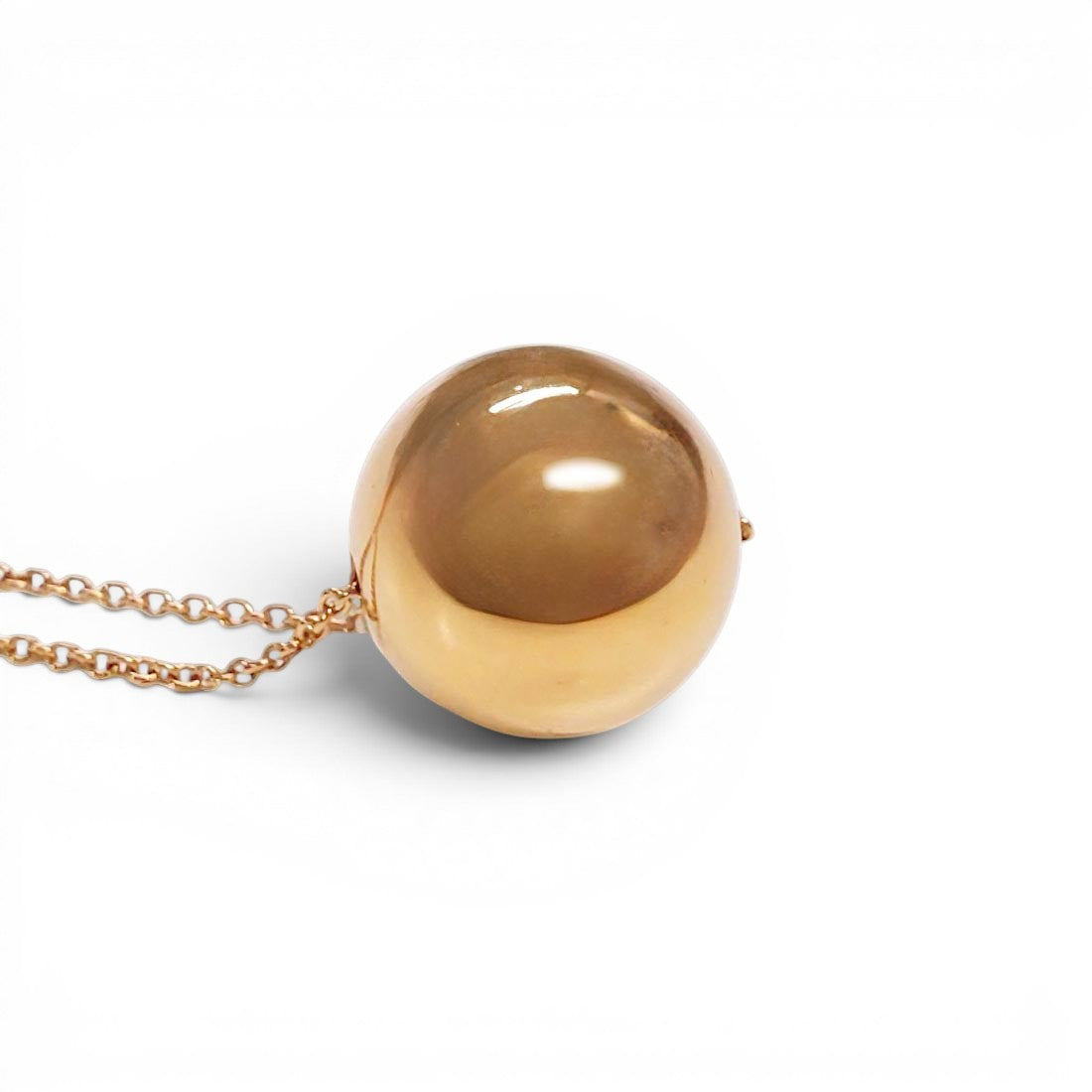 SAINT LAURENT GOLD SPHERE NECKLACE