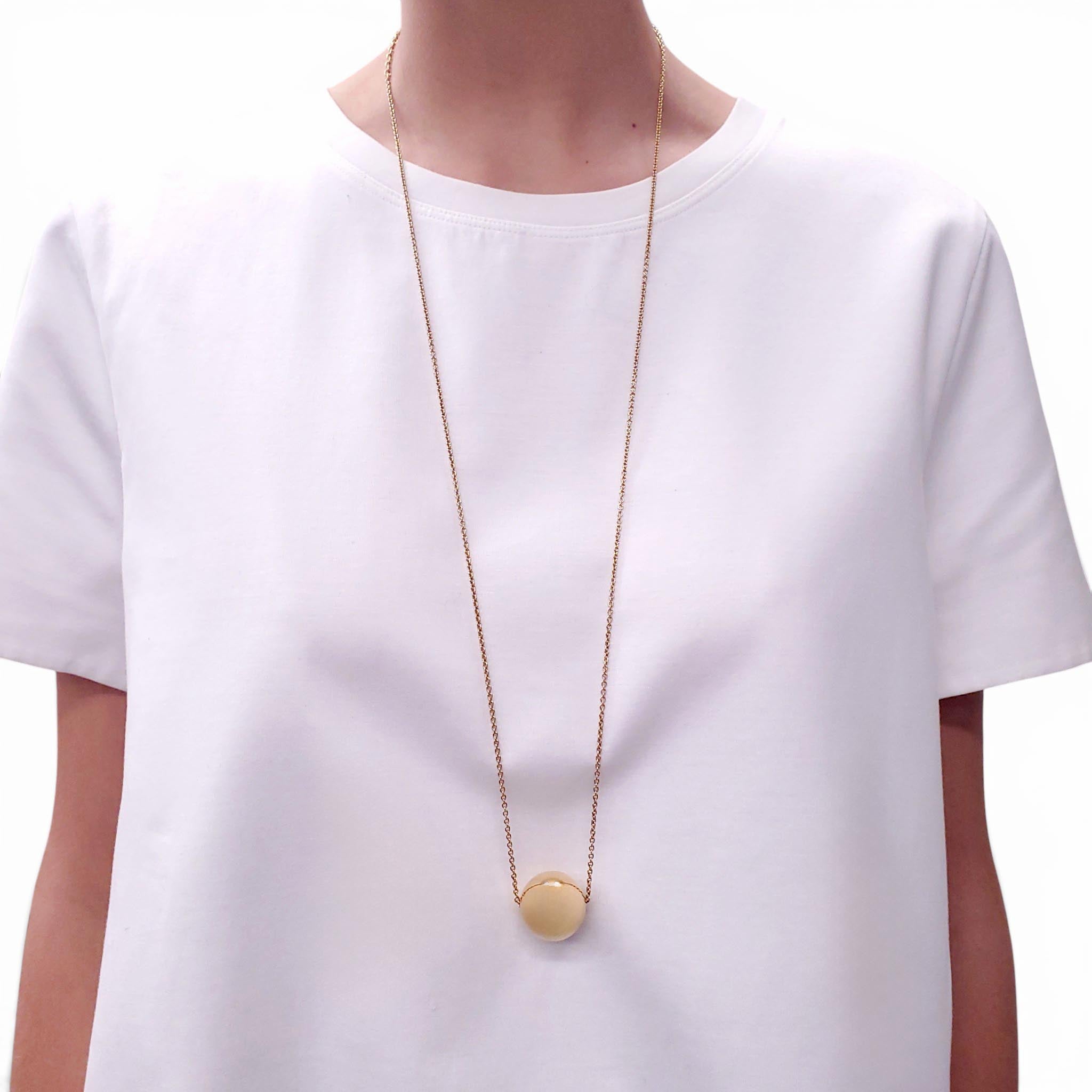 SAINT LAURENT GOLD SPHERE NECKLACE