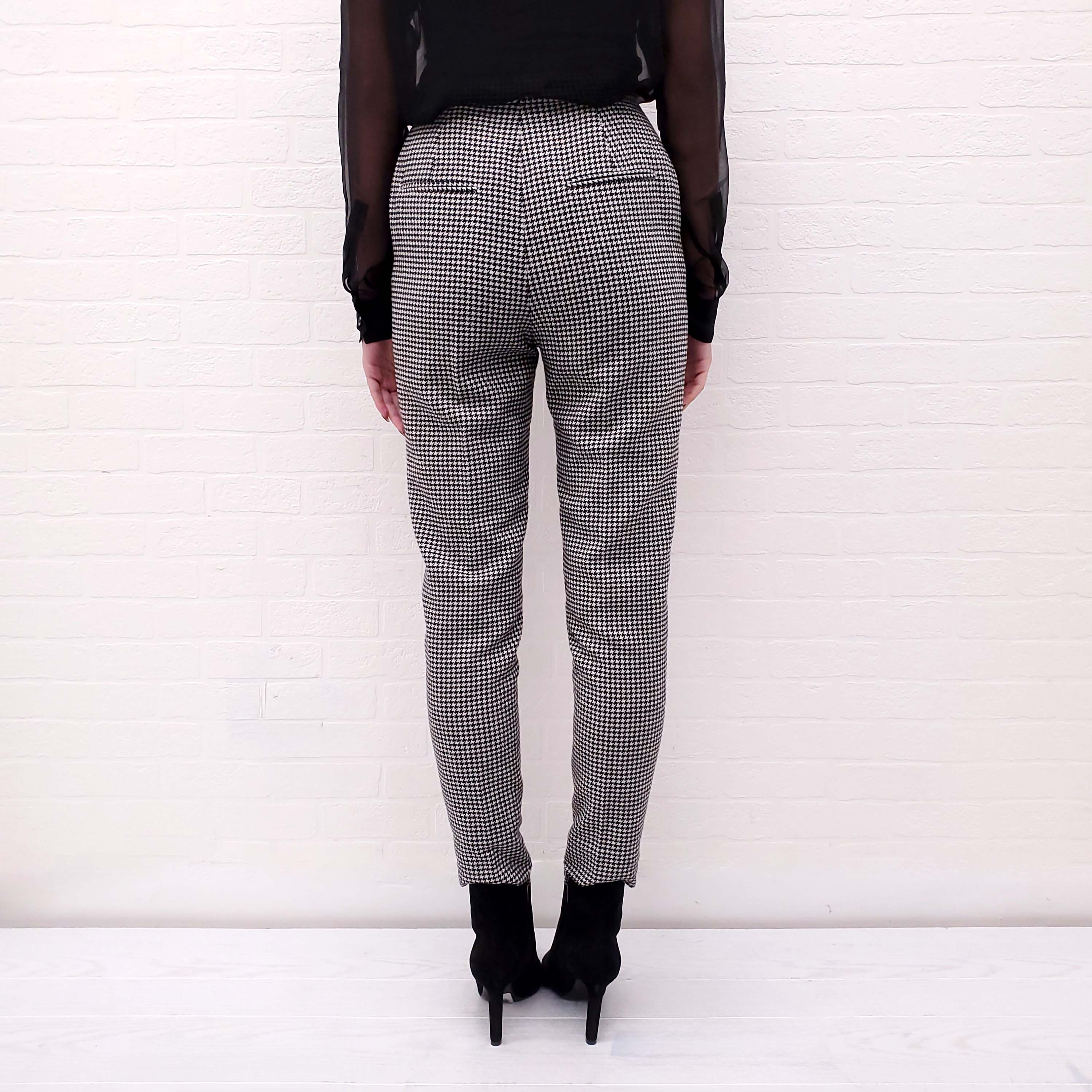 SAINT LAURENT HOUNDSTOOTH TROUSERS - SIZE 38