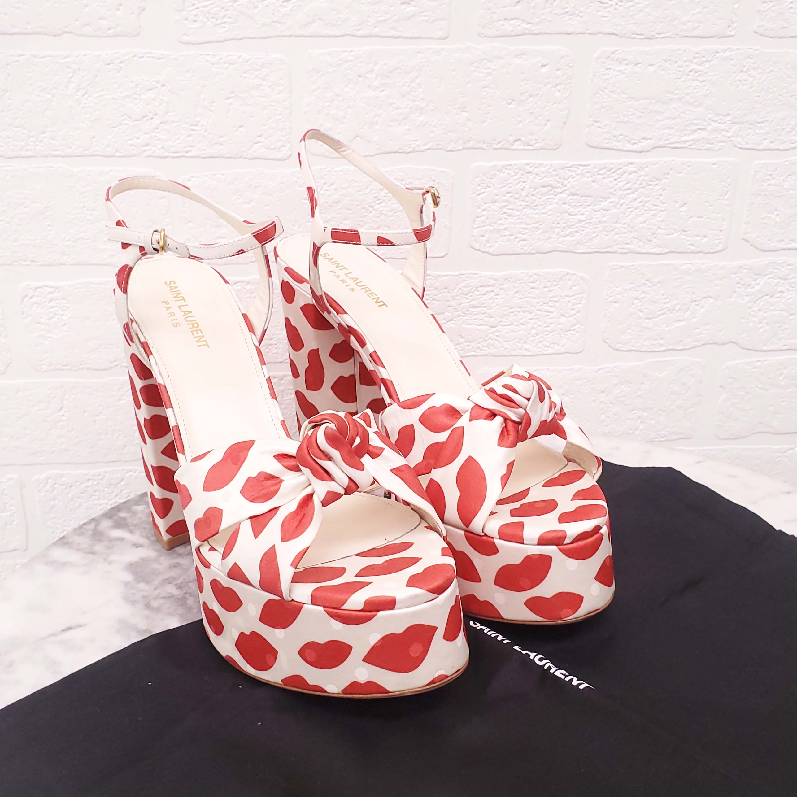 SAINT LAURENT LIP BIANCA PLATFORM - SIZE 41