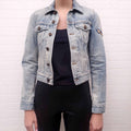 SAINT LAURENT LOGO NAUTICAL DENIM JACKET - SIZE XS