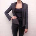 SAINT LAURENT METALLIC SEQUIN BLAZER - SIZE 38