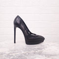 SAINT LAURENT PLATFORM HEELS WITH MESH CUTOUT DETAIL - SIZE 38