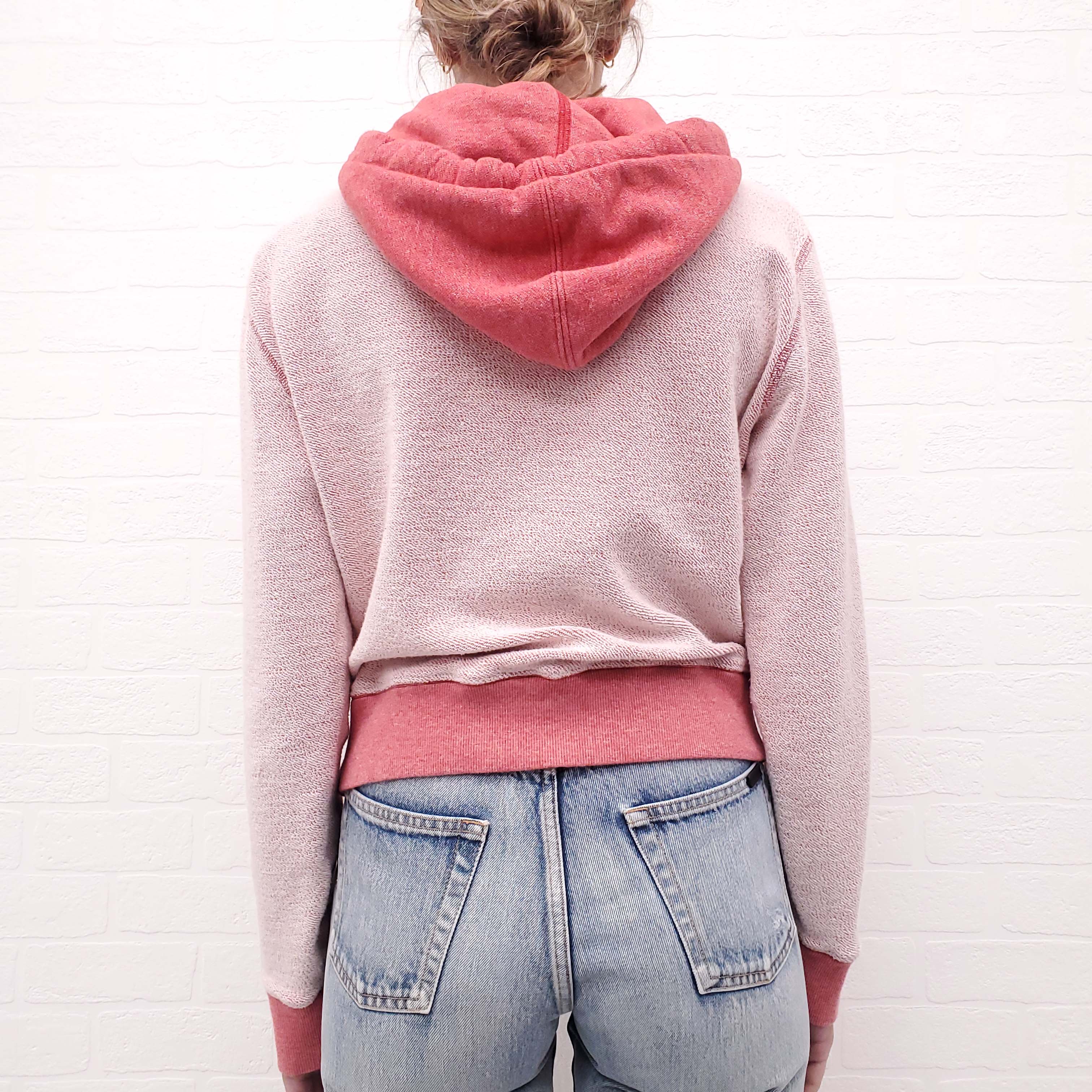 SAINT LAURENT RED INSIDE OUT LOGO SWEATSHIRT - SIZE S