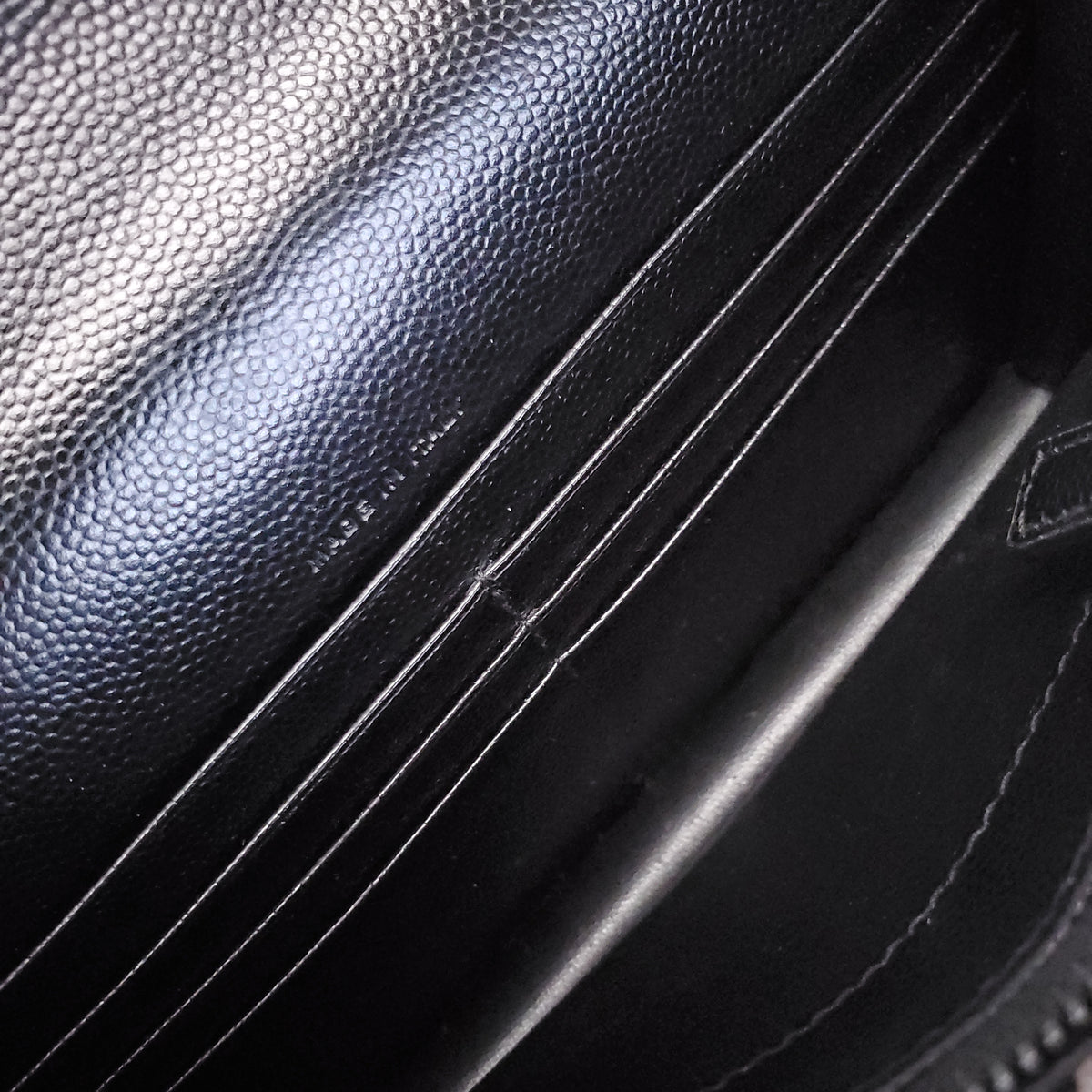 SAINT LAURENT SO BLACK WALLET ON CHAIN