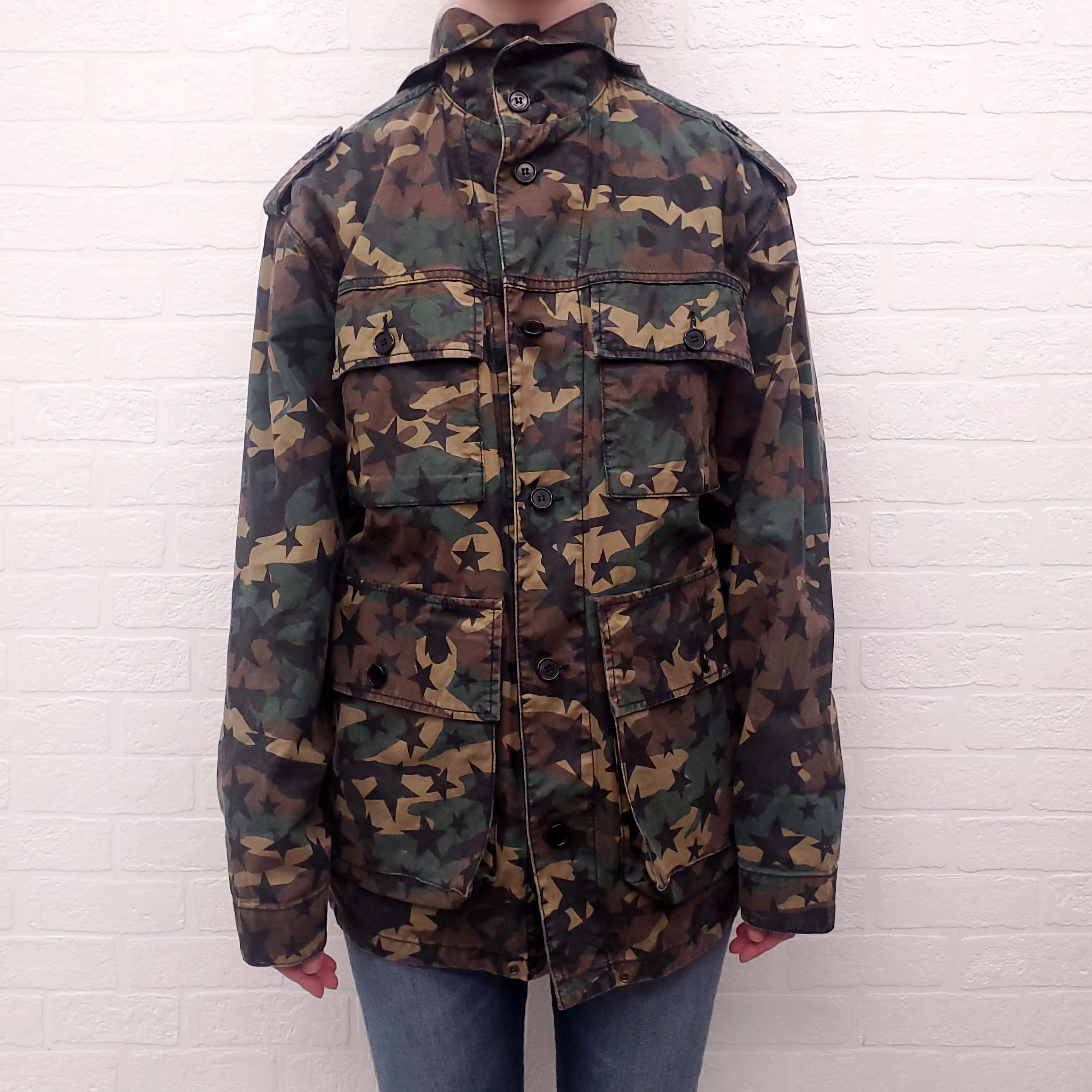 SAINT LAURENT STAR ARMY PRINT JACKET - SIZE M