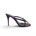 SAINT LAURENT SWAROVSKI CRYSTAL BOW HEELS - SIZE 38