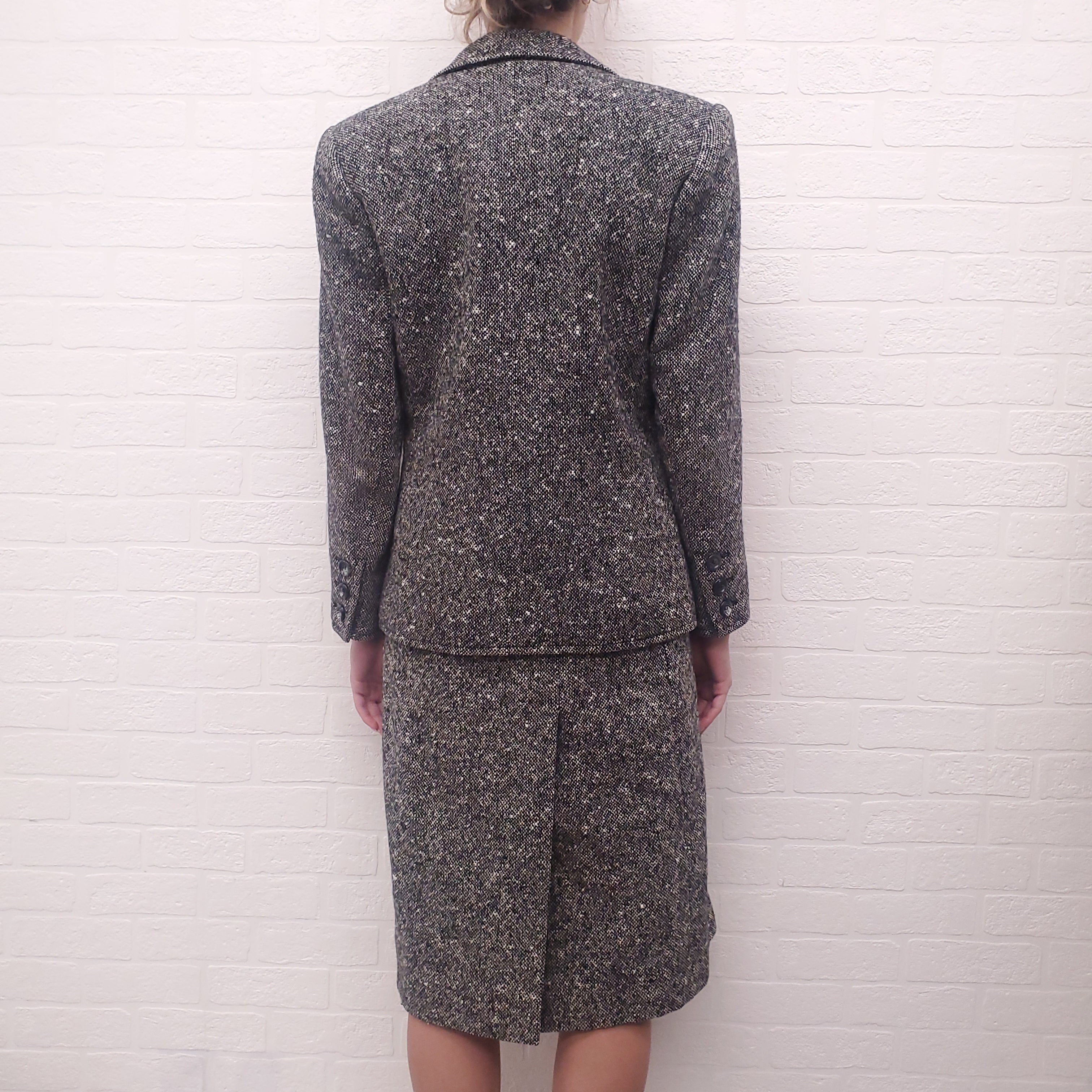 SAINT LAURENT VINTAGE TWEED SUIT - SIZE 40