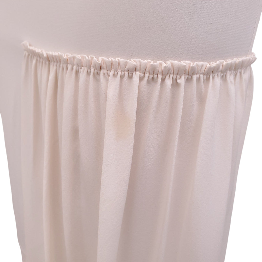 SALVATORE FERRAGAMO CREAM SKIRT WITH RUFFLE DETAIL - SIZE S