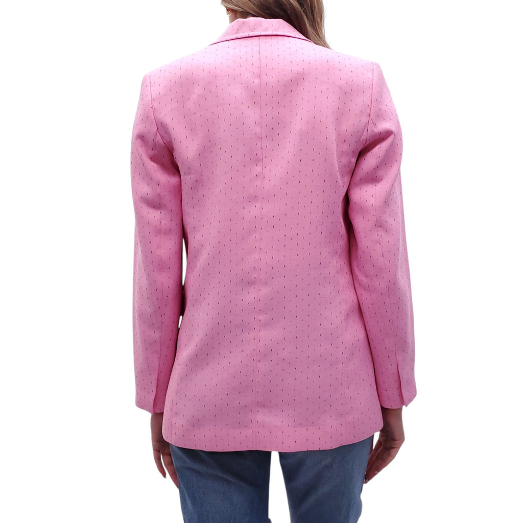 SANDRO PINK POLKA DOT BLAZER - SIZE 38