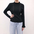 SEA NEW YORK BLACK KNIT SWEATER - SIZE L