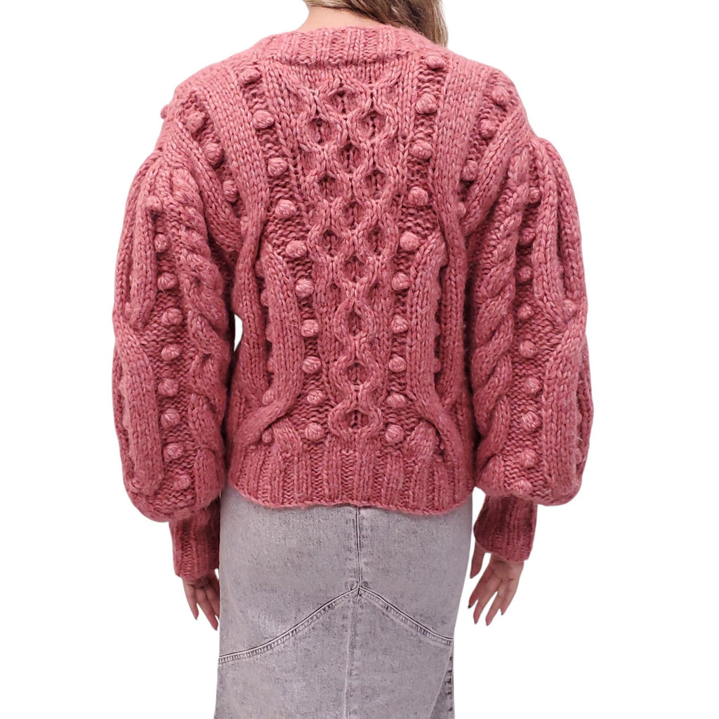 SEA NEW YORK PINK KNIT CARDIGAN - SIZE S