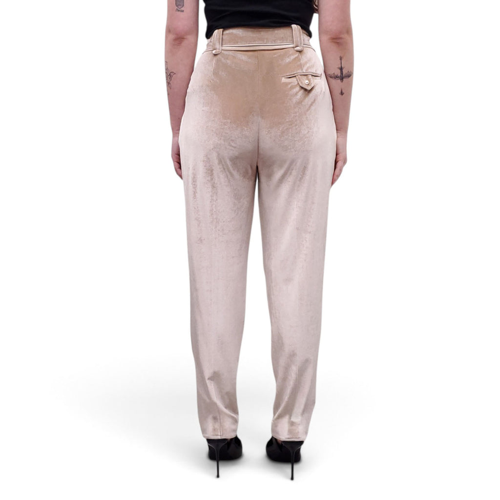 SELF PORTRAIT OFF WHITE TONAL TROUSERS - SIZE 4