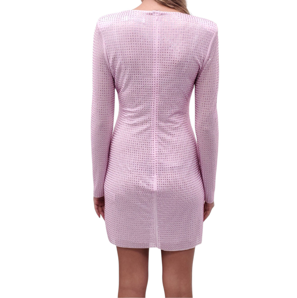 SELF PORTRAIT PINK CRYSTAL DRESS - SIZE 8