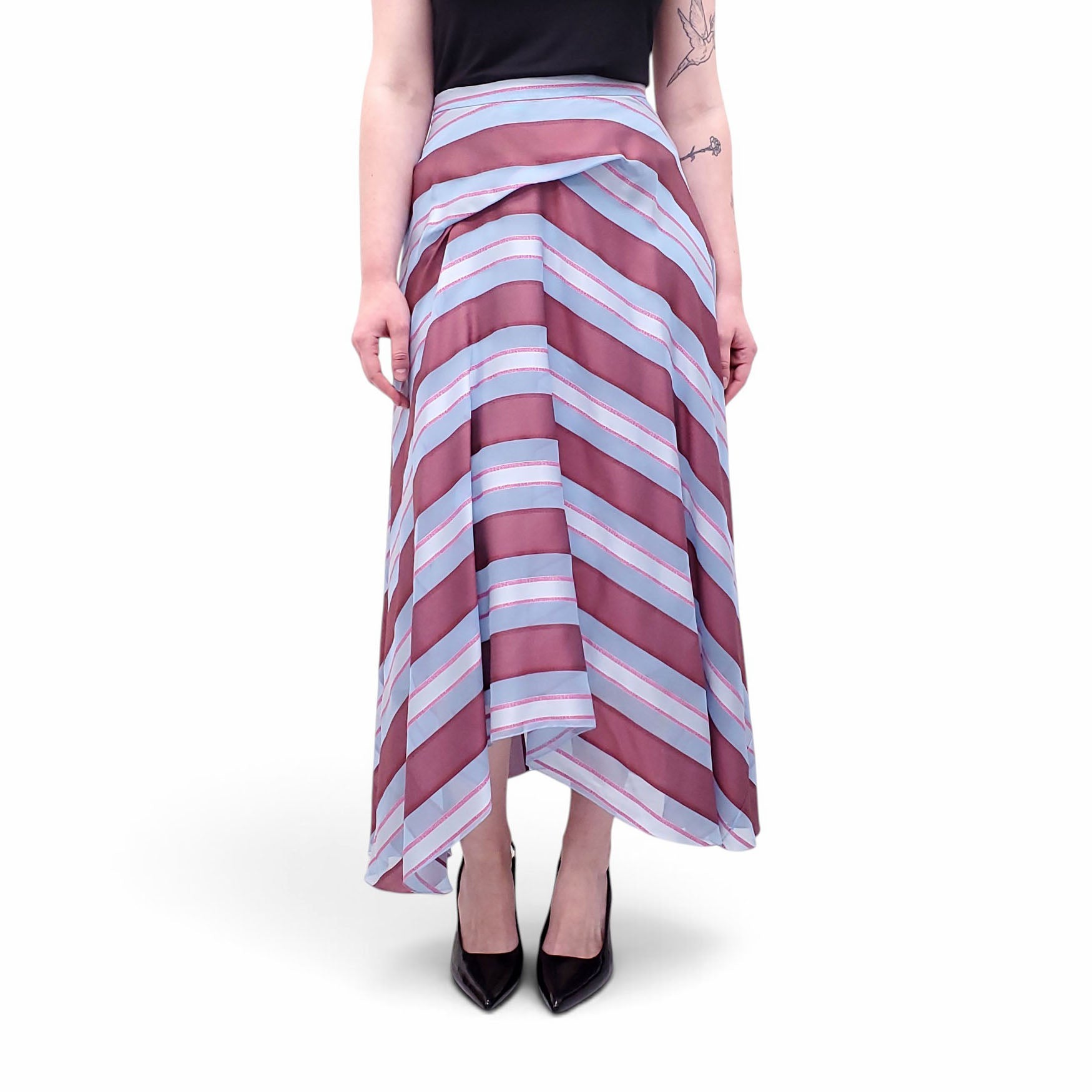 SIES MARJAN STRIPED SKIRT - SIZE 0