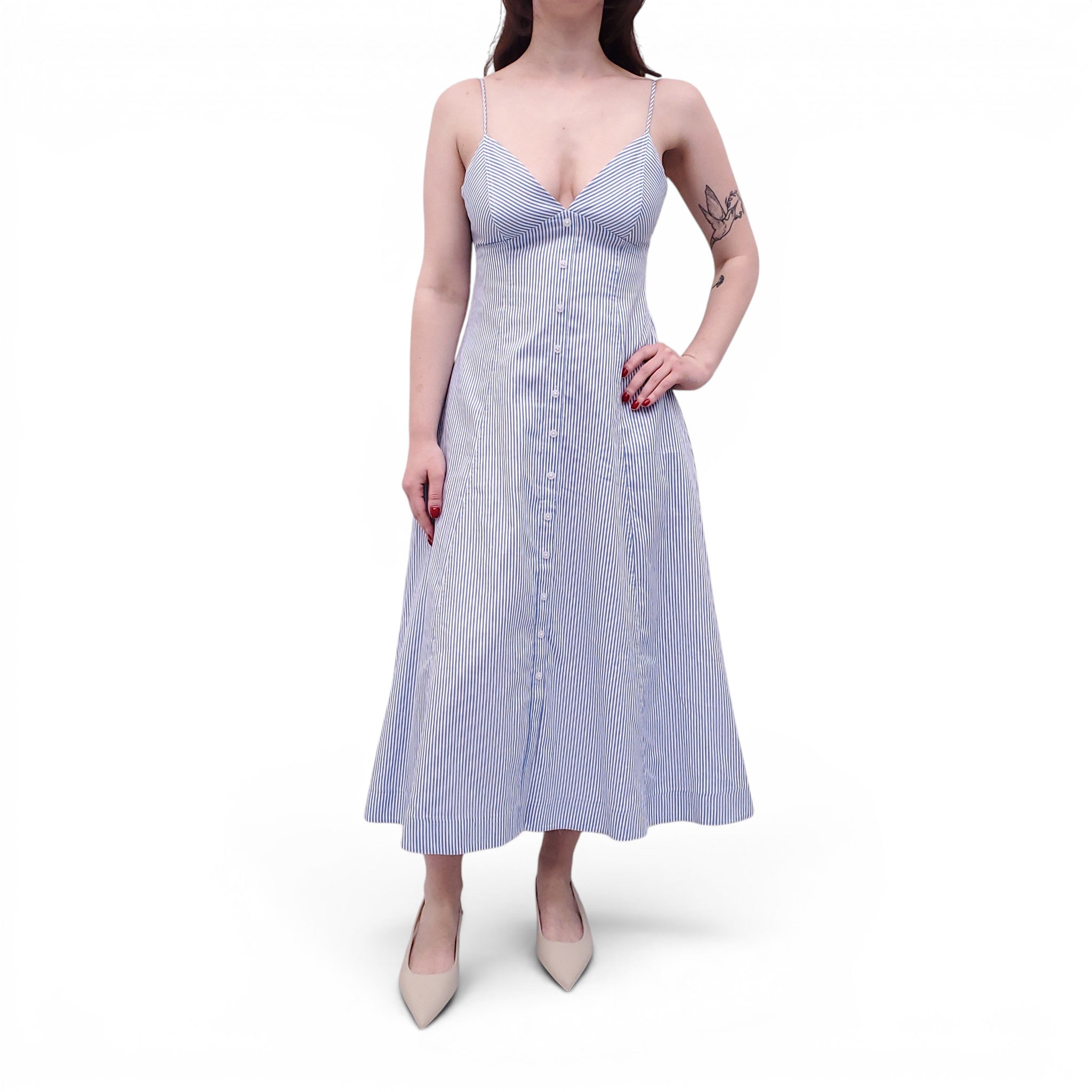 SIMKHAI BLUE STRIPED DRESS