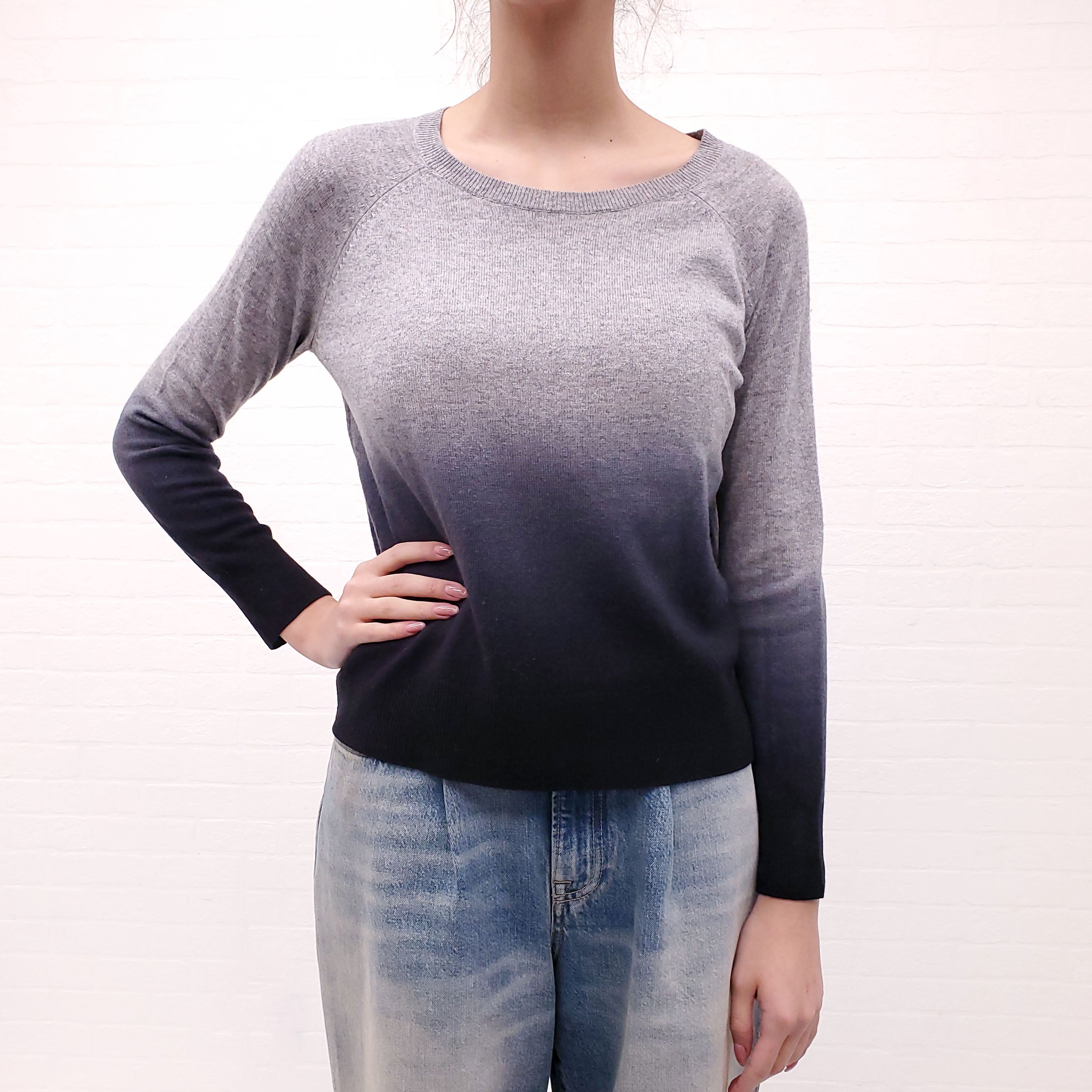 SKULL CASHMERE OMBRE SWEATER - SIZE XS