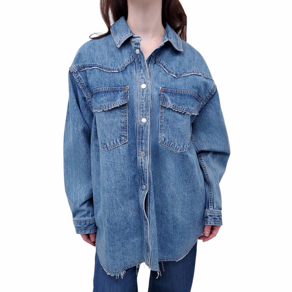 SLVRLAKE OVERSIZED DENIM SHIRT - SIZE S