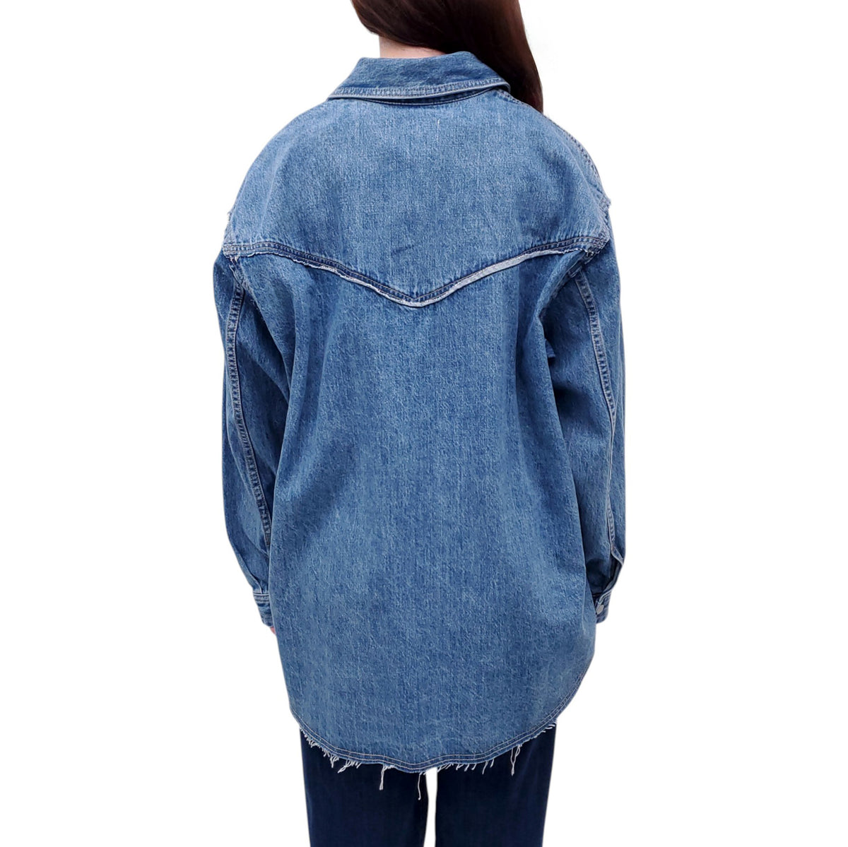 SLVRLAKE OVERSIZED DENIM SHIRT - SIZE S