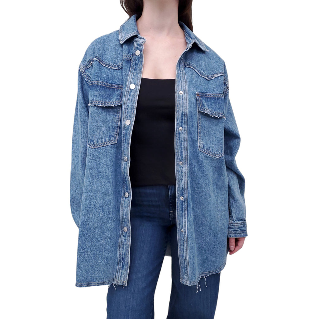 SLVRLAKE OVERSIZED DENIM SHIRT - SIZE S