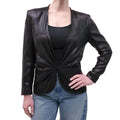 SMYTHE BLACK METALLIC TWIST TOP - SIZE 4