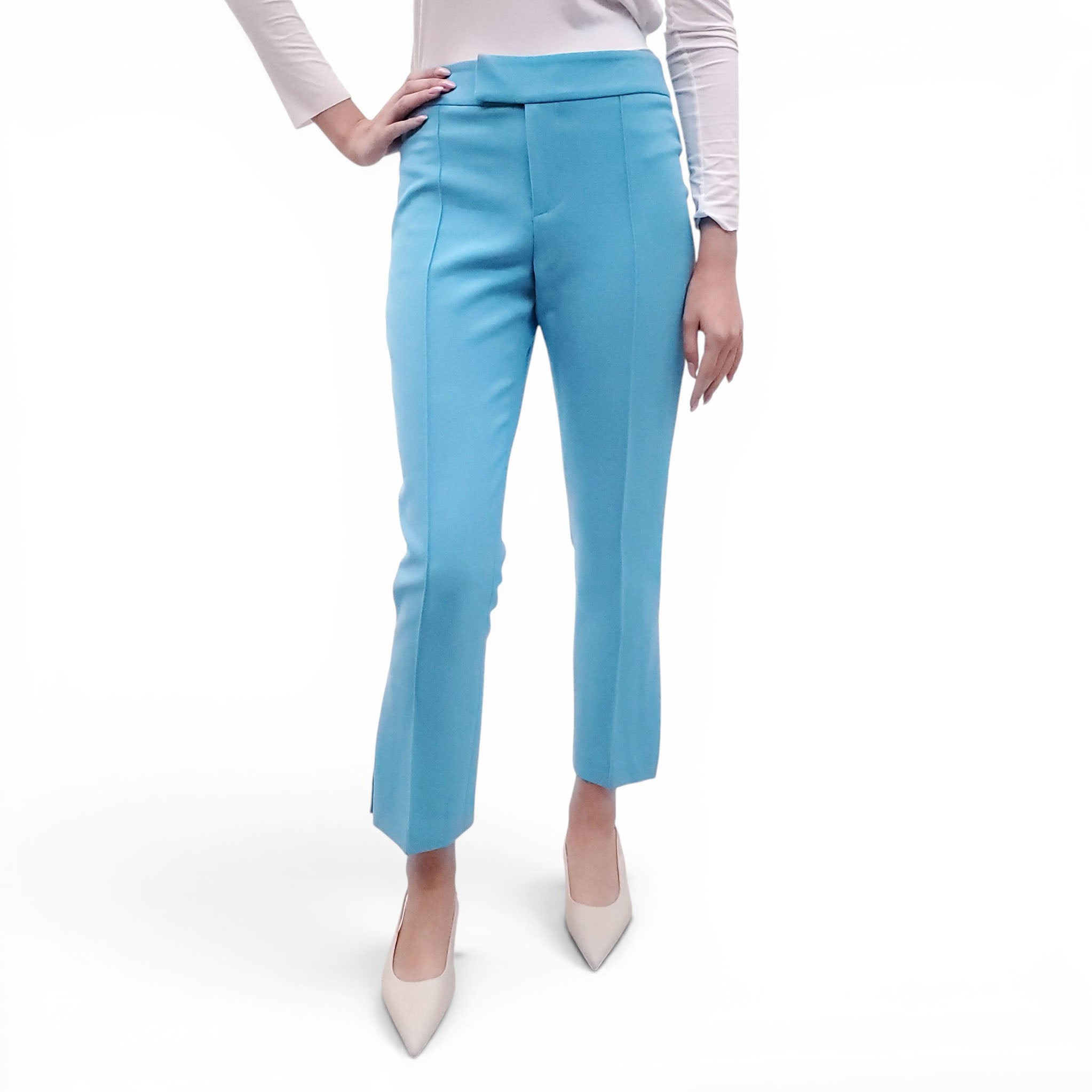 SMYTHE BLUE BLAZER SET WITH POLKA DOT LINING - SIZE 4