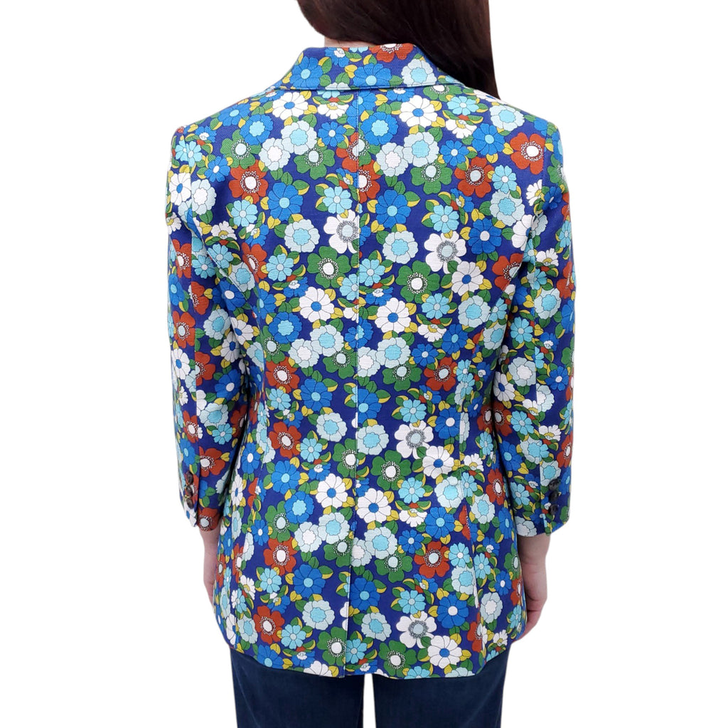 SMYTHE BLUE FLORAL BLAZER - SIZE 10