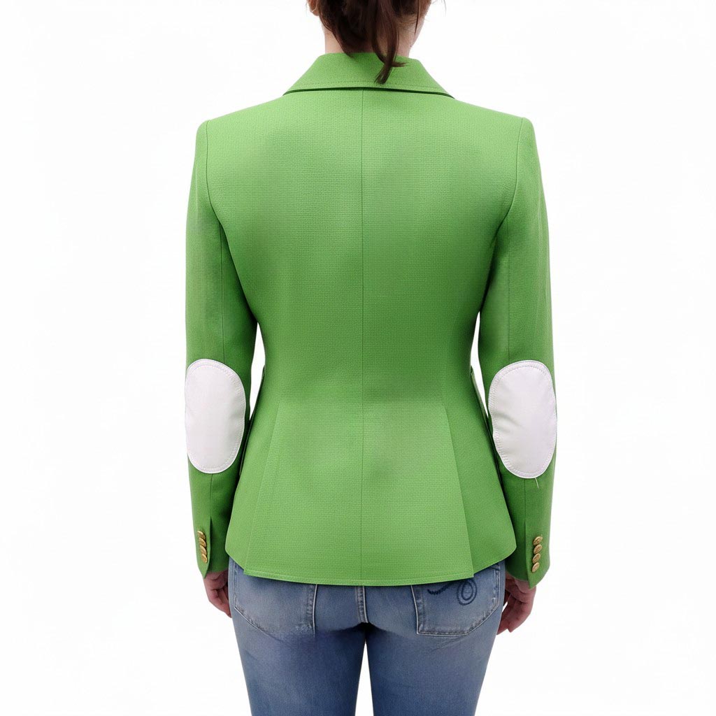 SMYTHE GREEN LINEN DUCHESS BLAZER - SIZE 8