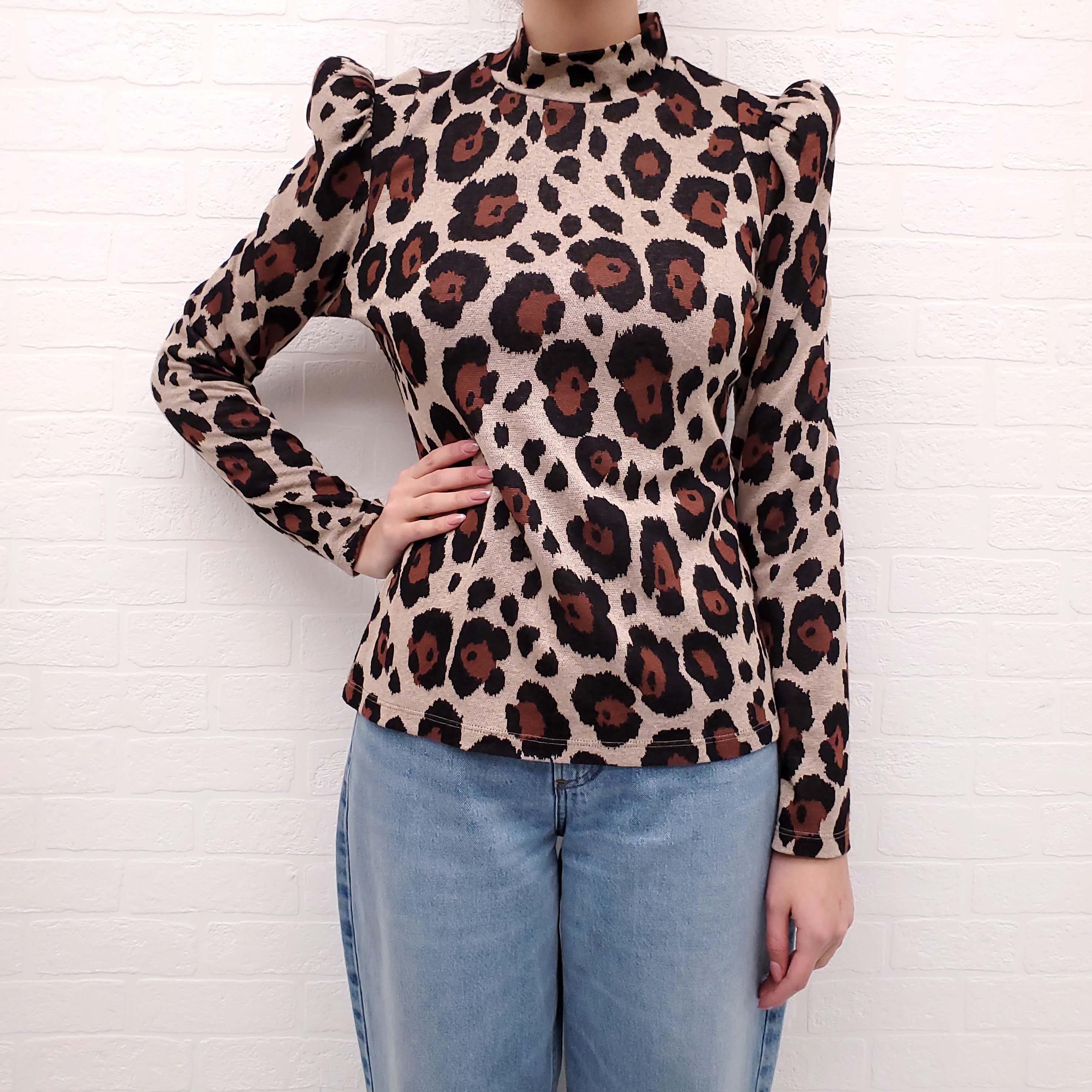 SMYTHE LEOPARD BLOUSE - SIZE L