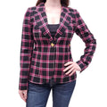 SMYTHE PINK AND BLACK PLAID DUCHESS BLAZER - SIZE 6