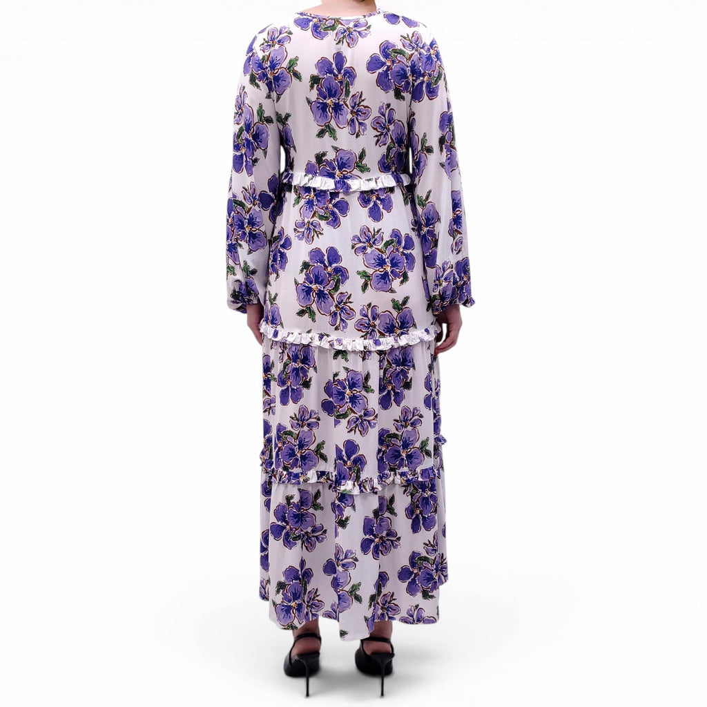 SMYTHE PURPLE FLORAL DRESS - SIZE M
