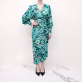 SMYTHE TURQUOISE FLORAL DRESS - SIZE 2