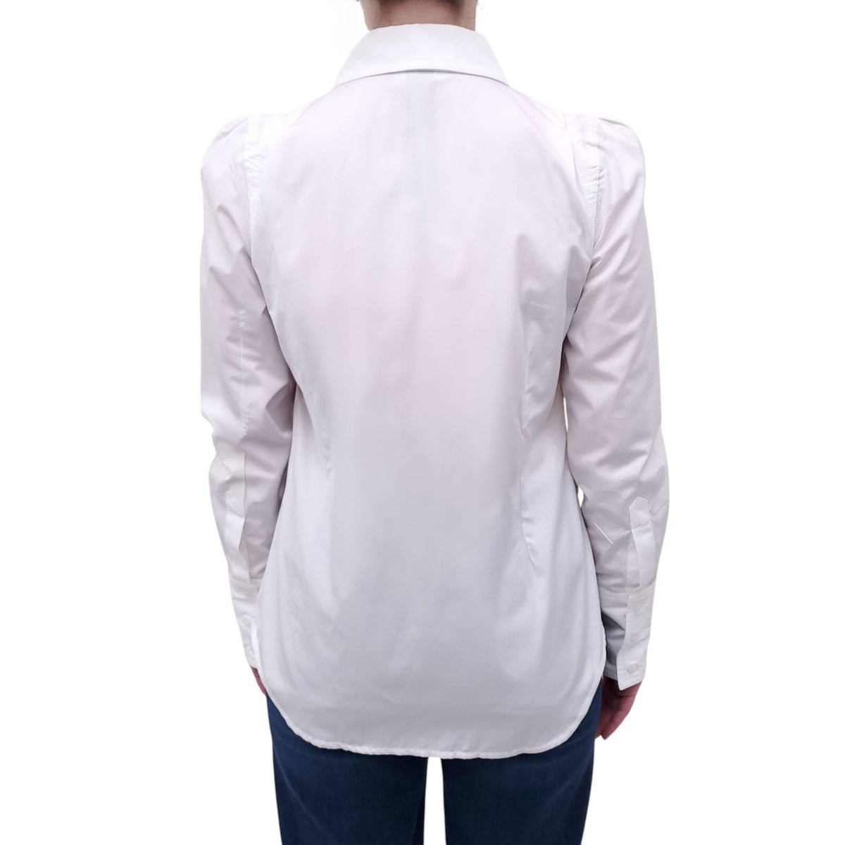 SMYTHE WHITE BUTTON UP BLOUSE - SIZE S