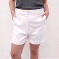 SPORTMAX WHITE COTTON SHORTS - SIZE 44