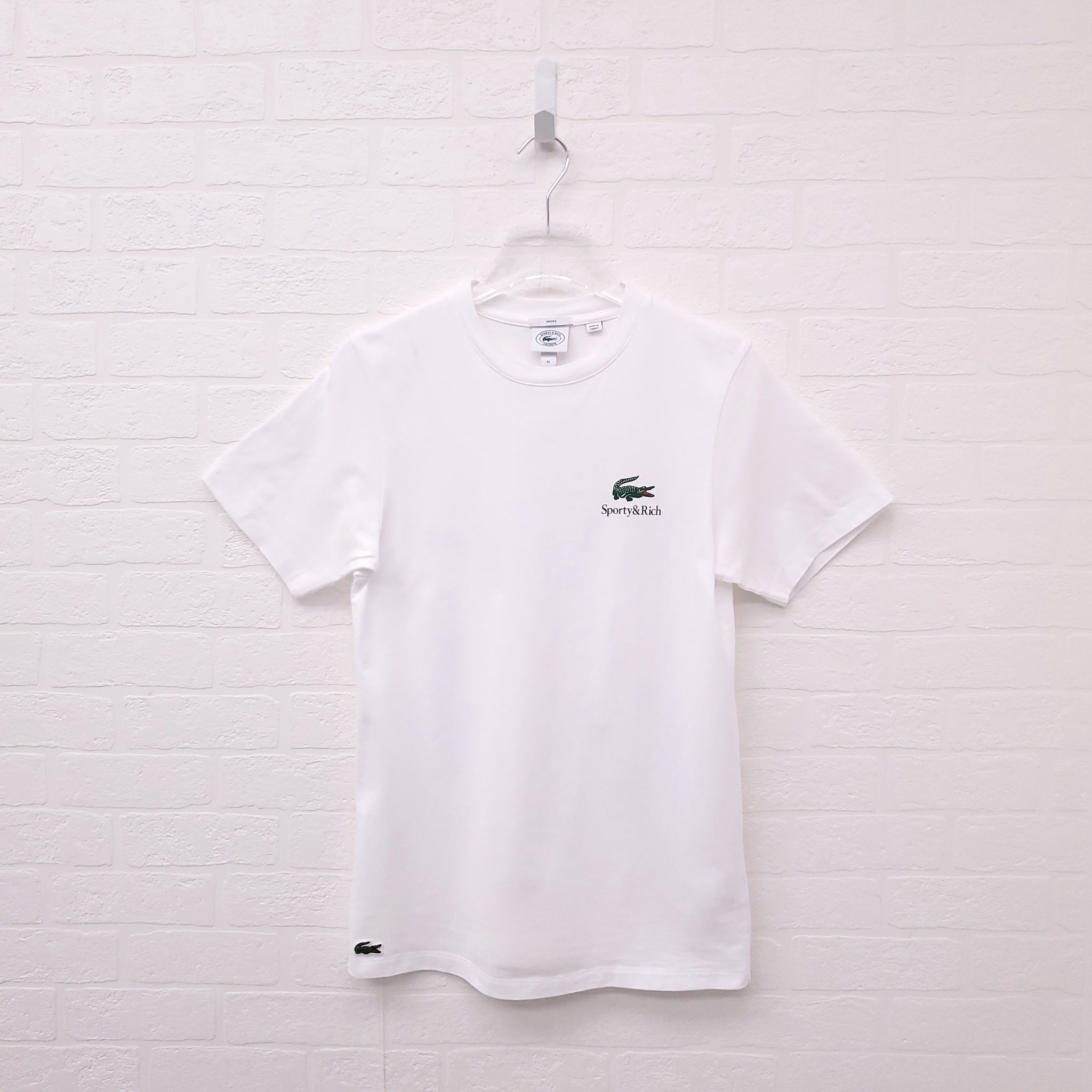 Sporty&Rich｜ (Crown Logo T-Shirt - White/Verde (TO042S4 Sporty&Rich｜ (Crown Logo T-Shirt - White/Verde (TO042S4
