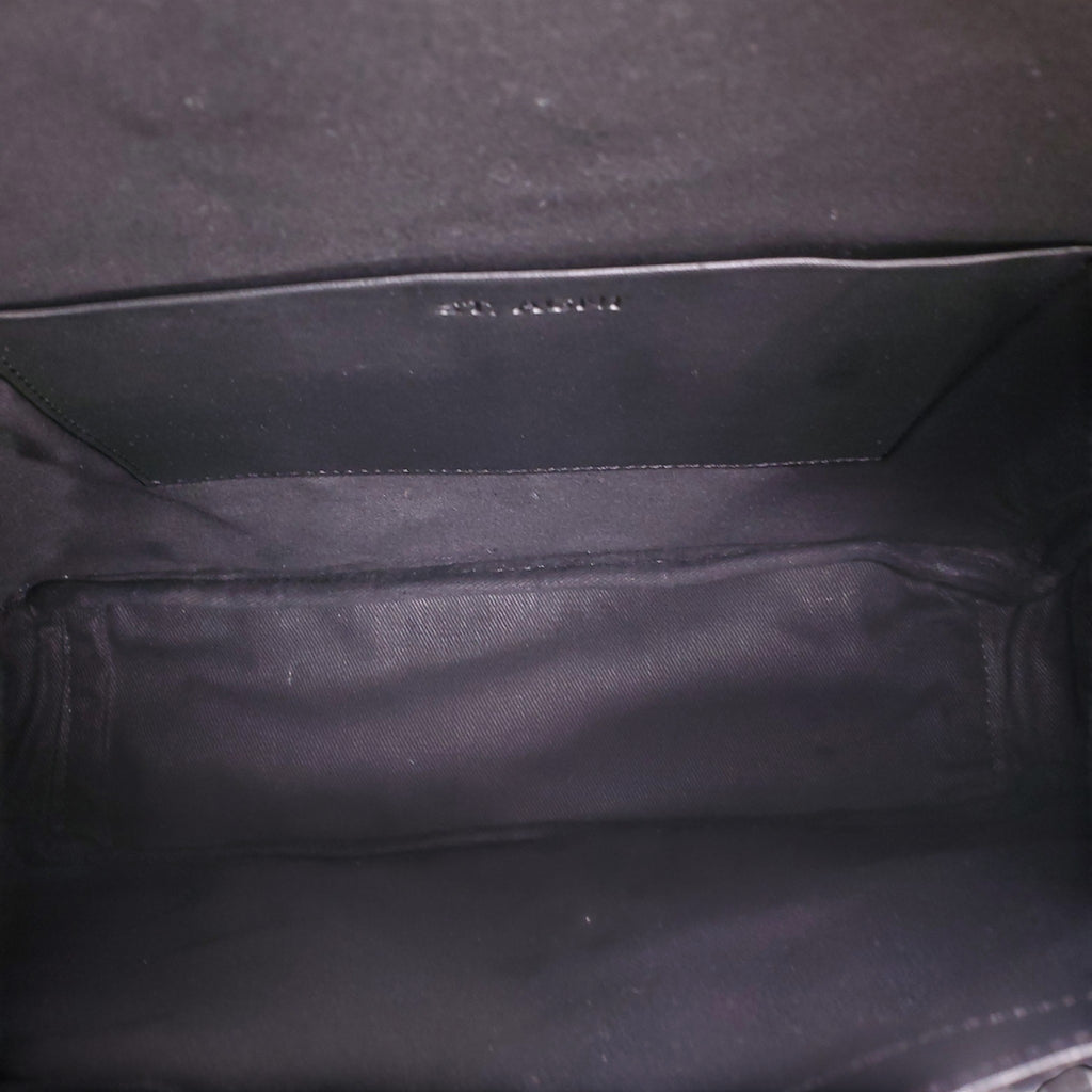 ST. AGNI BLACK WOVEN PURSE