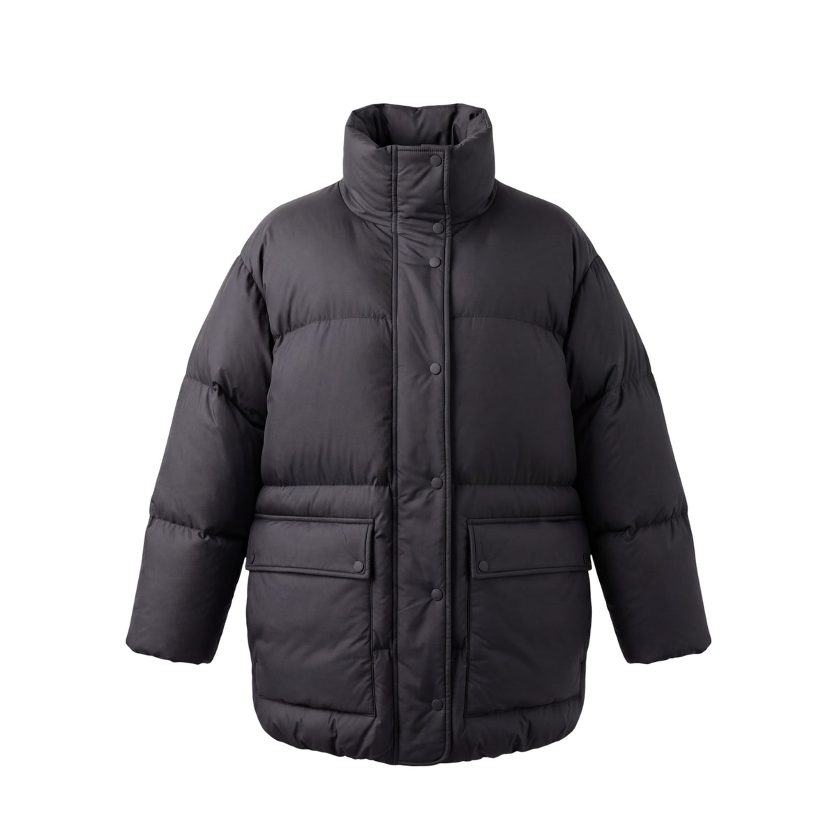 STAND STUDIO BLACK PUFFER JACKET - SIZE 34