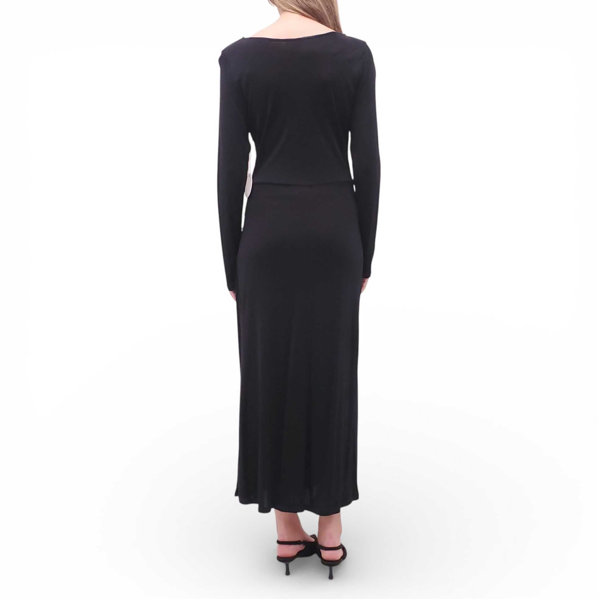 STAUD BLACK RUCHED DRESS - SIZE XL