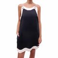 STAUD LINEN DRESS WITH ROPE DETAIL - SIZE L