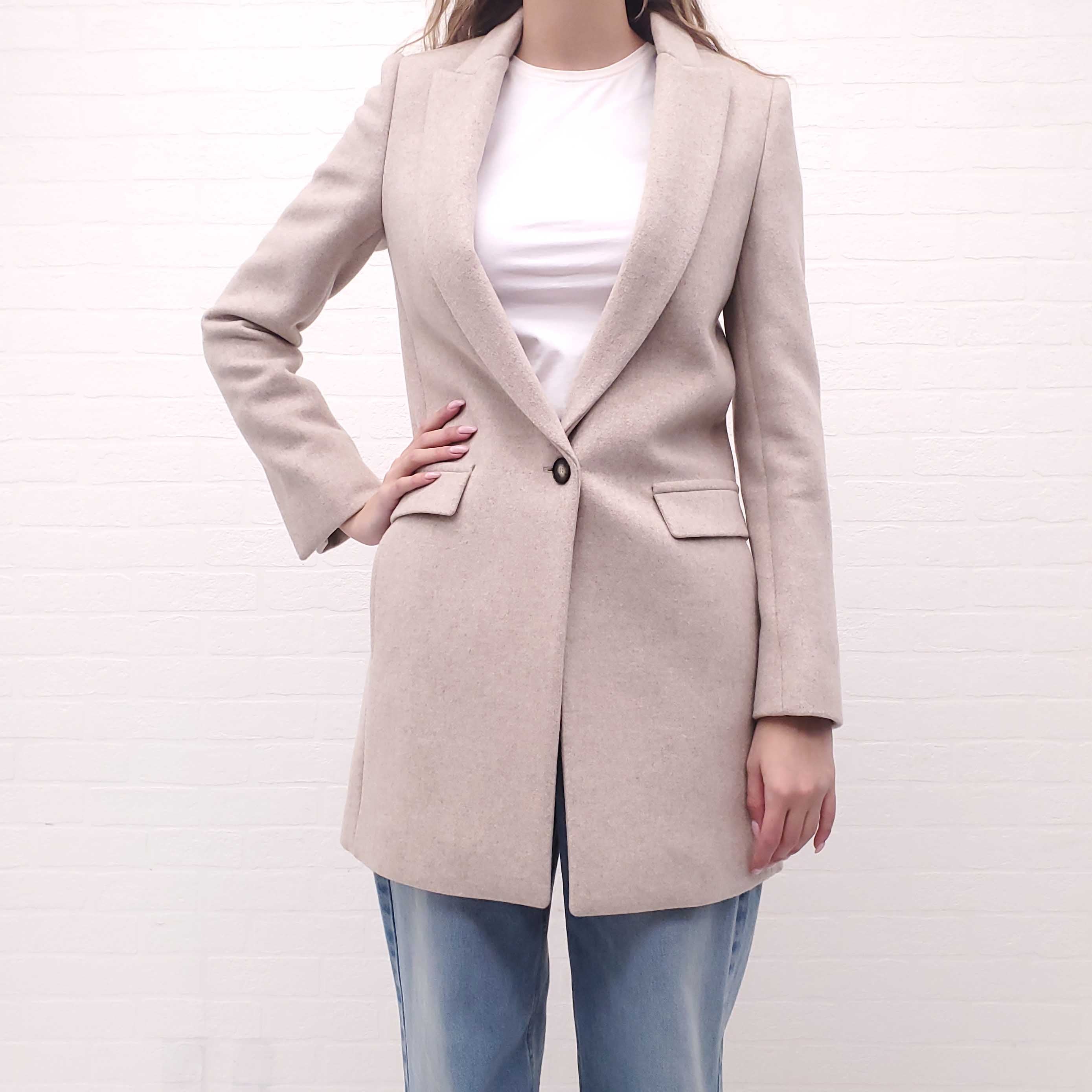 STELLA MCCARTNEY BEIGE WOOL JACKET - SIZE 36