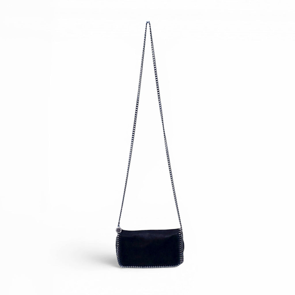 STELLA MCCARTNEY BLACK AND SILVER 'FALABELLA' CROSSBODY BAG