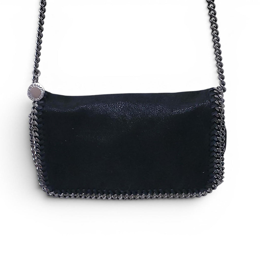STELLA MCCARTNEY BLACK AND SILVER 'FALABELLA' CROSSBODY BAG