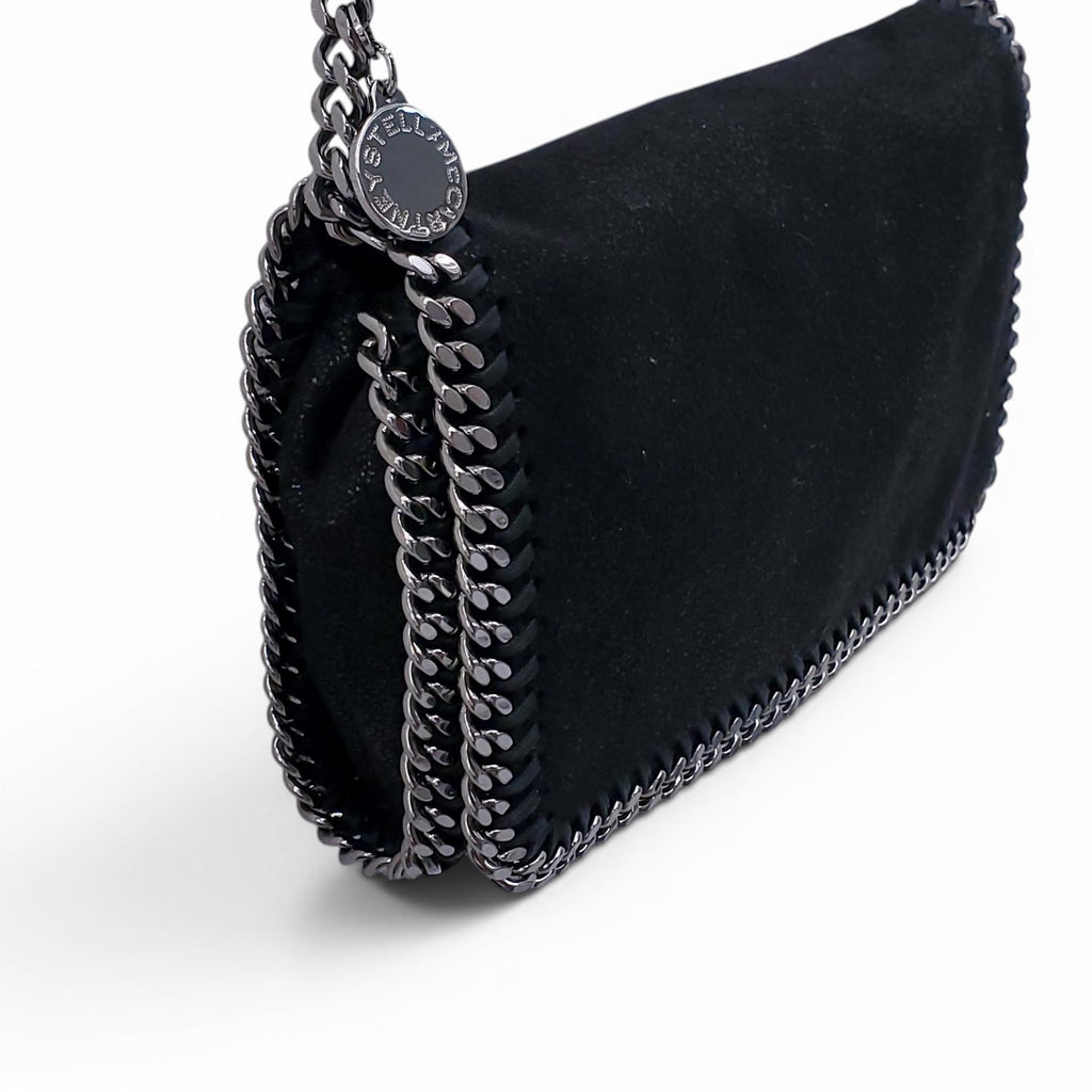 STELLA MCCARTNEY BLACK AND SILVER 'FALABELLA' CROSSBODY BAG