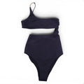 STELLA MCCARTNEY BLACK CUTOUT ONE-PIECE SWIMSUIT WITH PEARL DETAIL - SIZE S