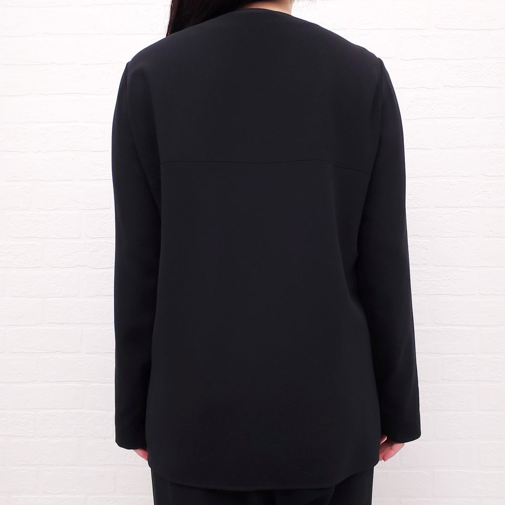 STELLA MCCARTNEY BLACK LONG SLEEVED BLOUSE WITH ZIPPER - SIZE 38