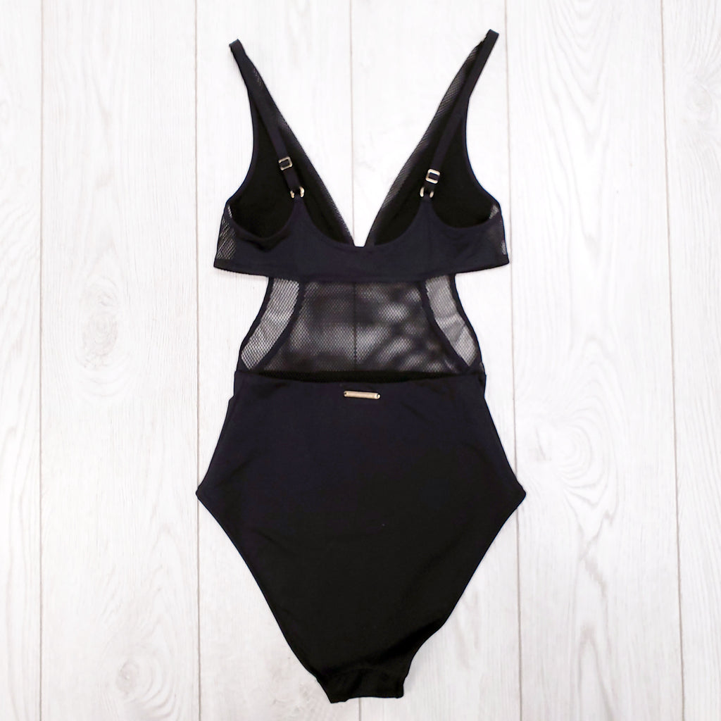 STELLA MCCARTNEY BLACK MESH SWIMSUIT - SIZE XS