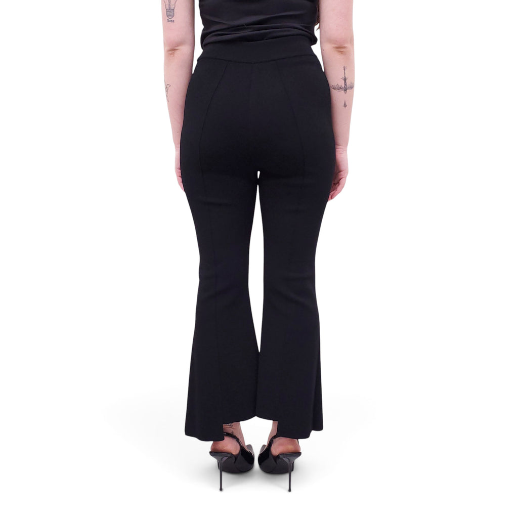 STELLA MCCARTNEY BLACK TROUSERS WITH SLIT DETAILS - SIZE 38