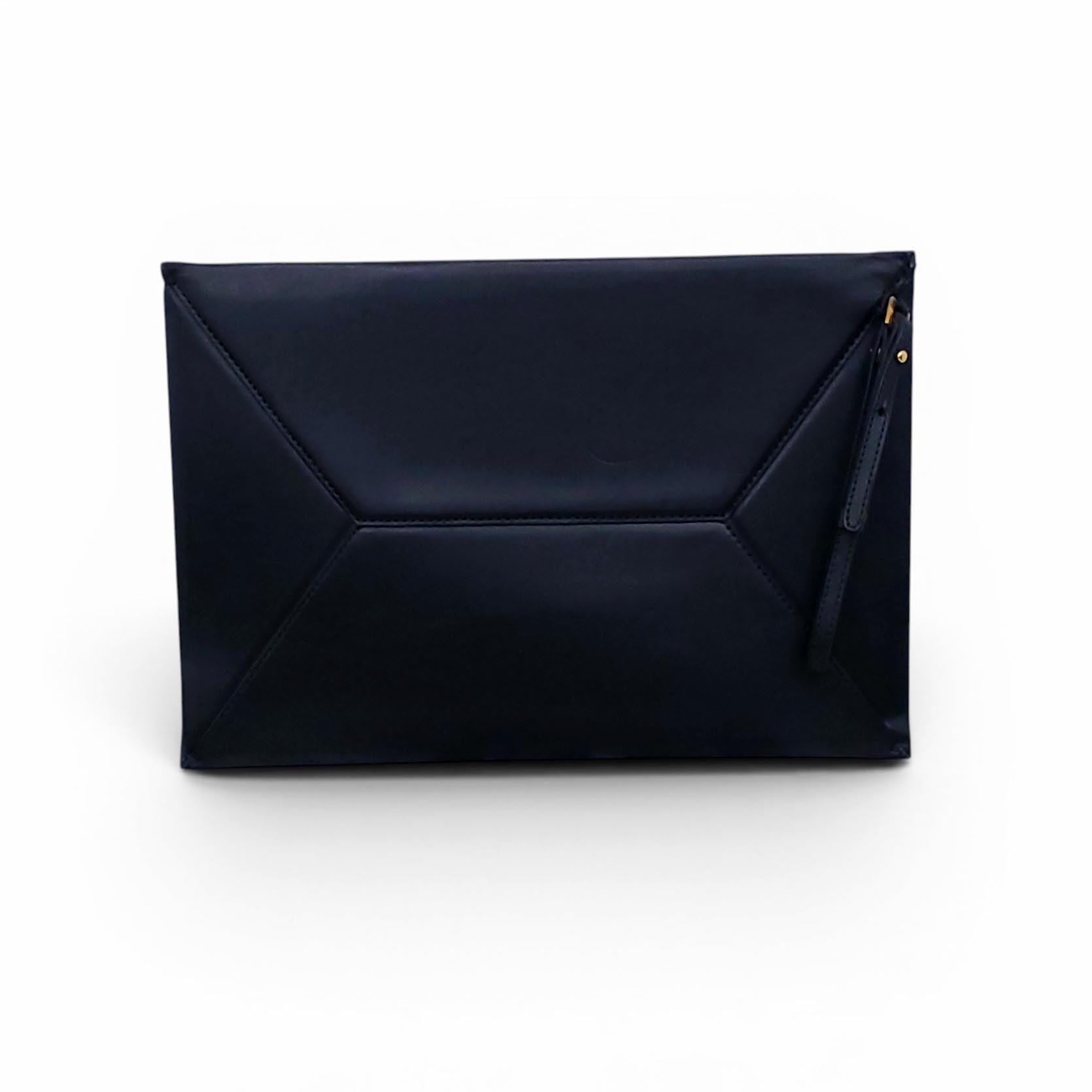 STELLA MCCARTNEY BLACK VEGAN LEATHER CLUTCH