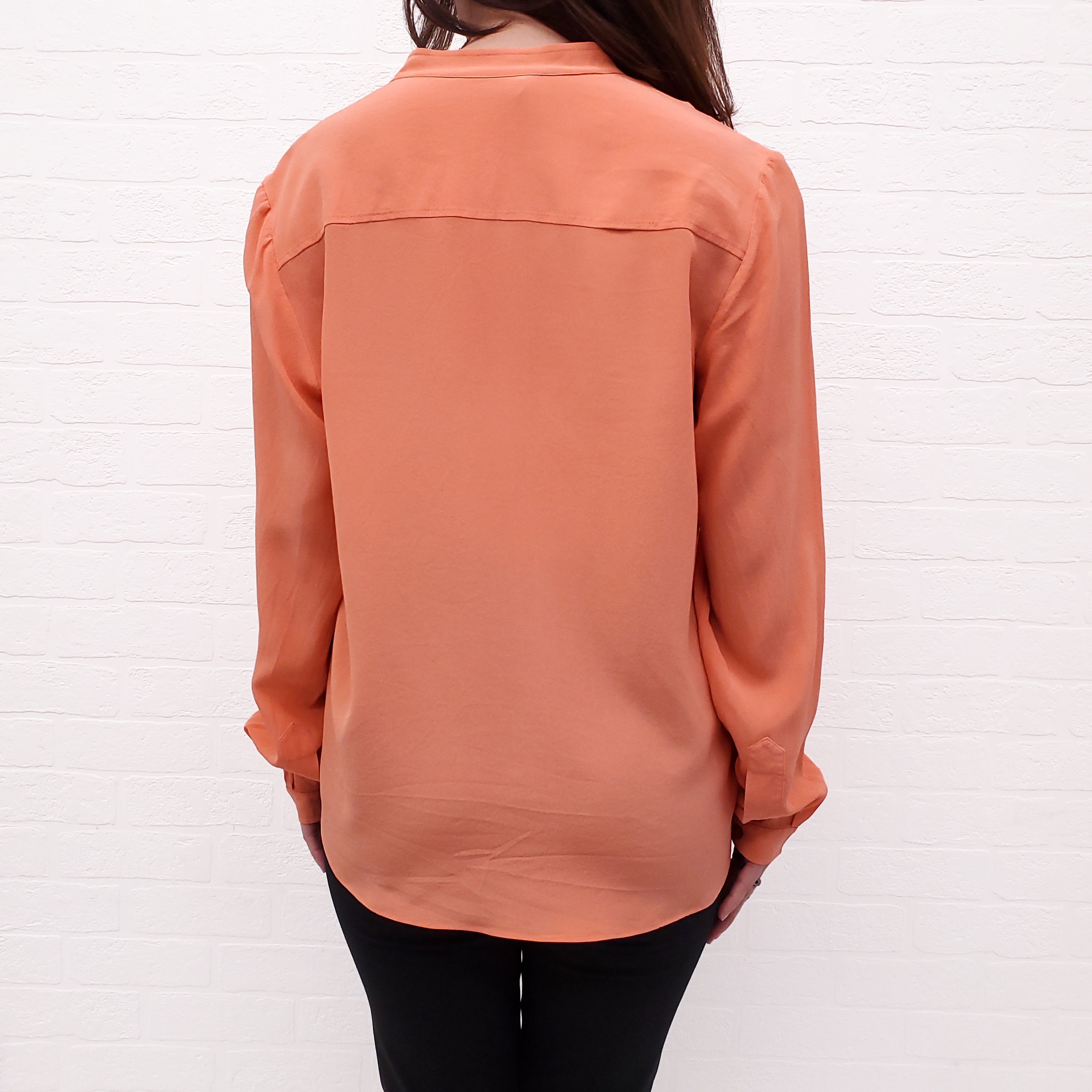 STELLA MCCARTNEY ORANGE SILK BLOUSE - SIZE 40